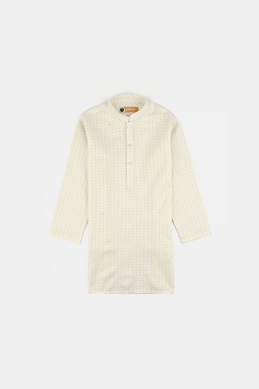 Boys Poly Viscose Kurta Pajama (Elegant)-Cream