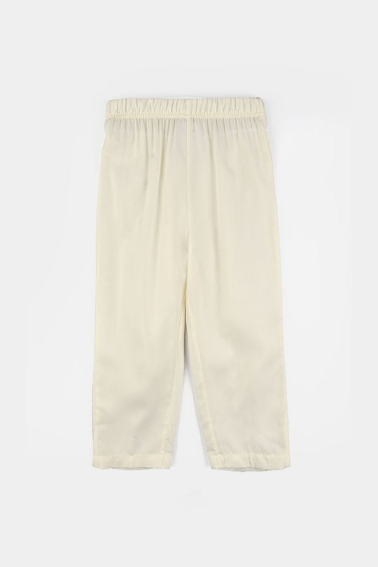 Boys Poly Viscose Kurta Pajama (Elegant)-Cream