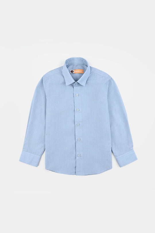 Boys Chambray Formal Shirt - Blue