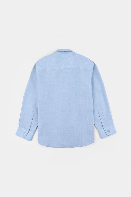 Boys Chambray Formal Shirt - Blue