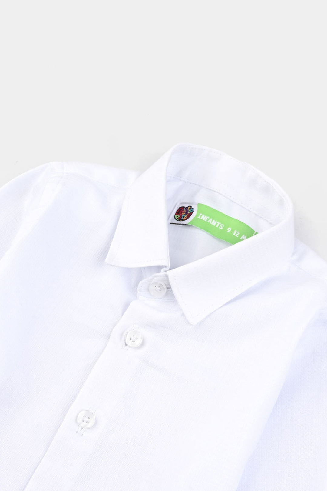 Infant Boys Dobby Formal Shirt - White