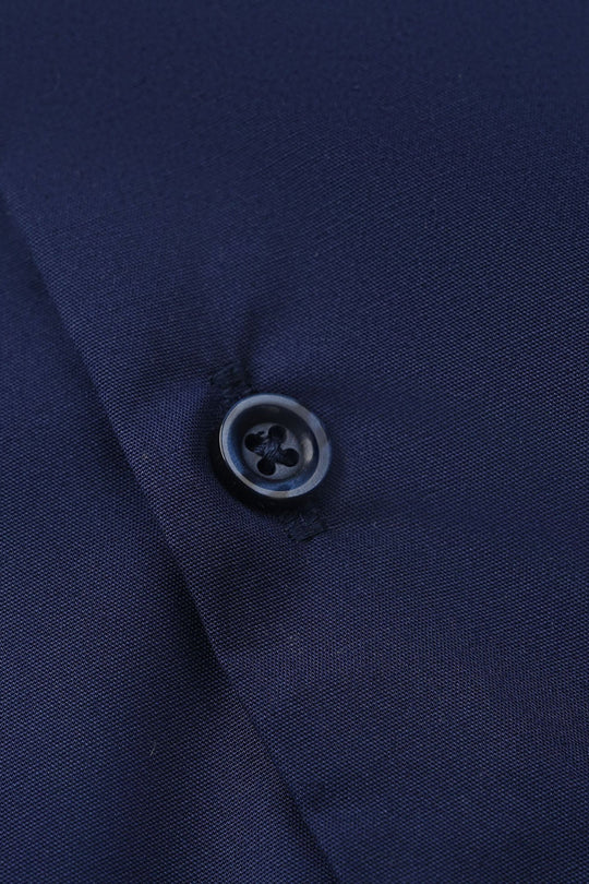 Infant Boys Yarn Dyed Formal Shirt - Navy