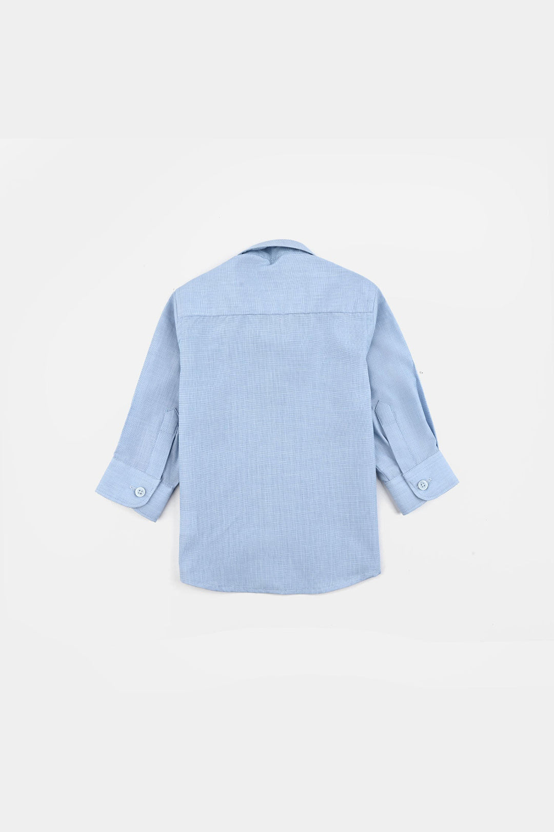 Infant Boys Chambray Formal Shirt-BLUE