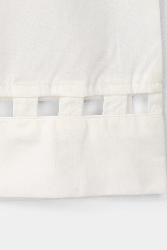 Girls Cotton Culottes Pant Box - White