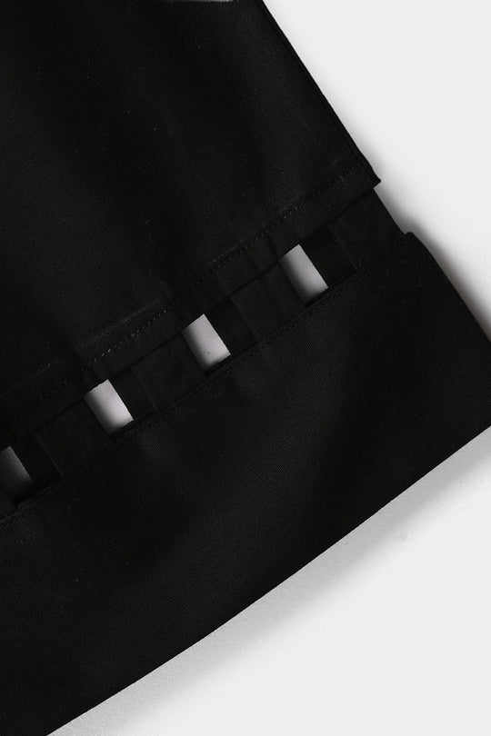 Girls Cotton Culottes Pants - Black