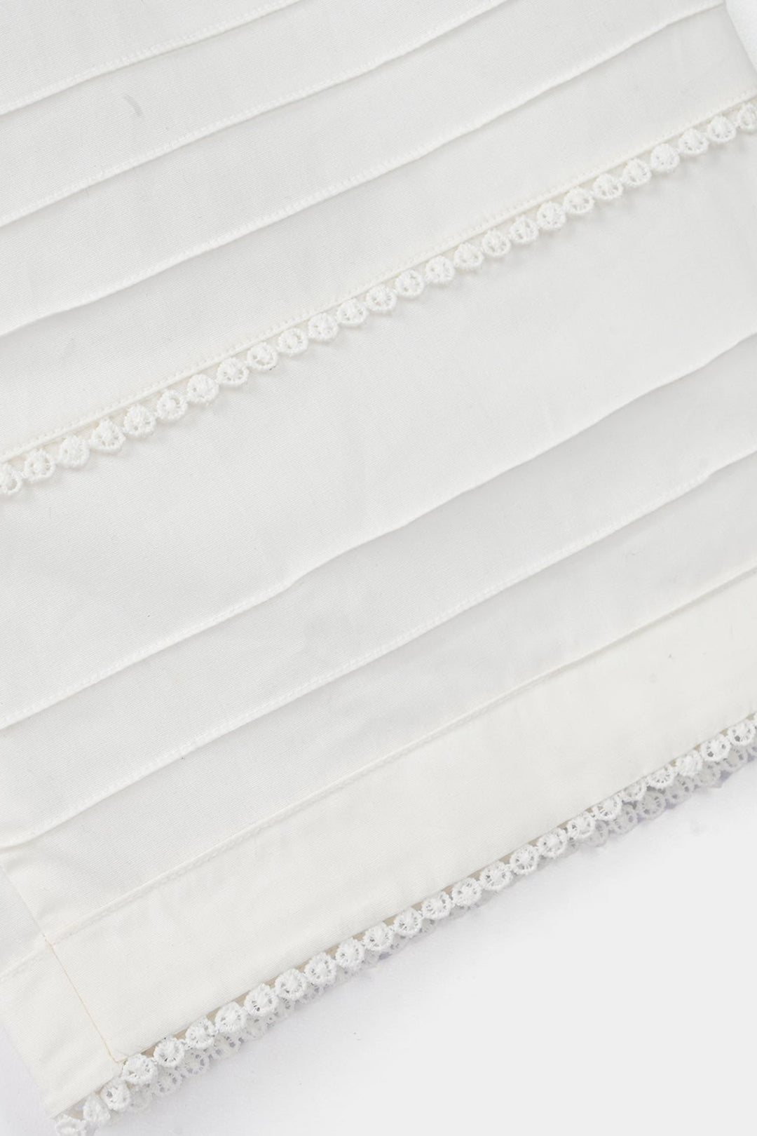 Girls Cotton Culottes Laces - White