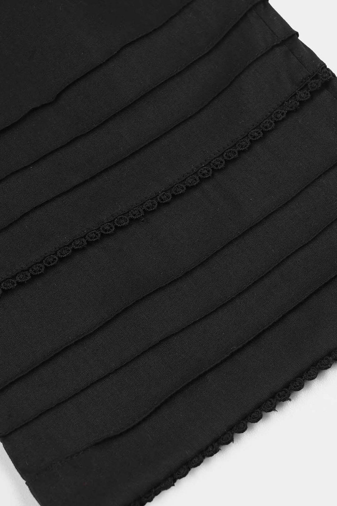 Girls Cotton Culottes (Laces) - Black