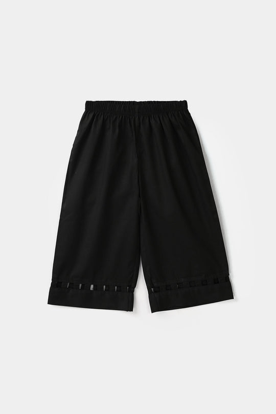 Infant Girls Cotton Culottes Pant Box - Black
