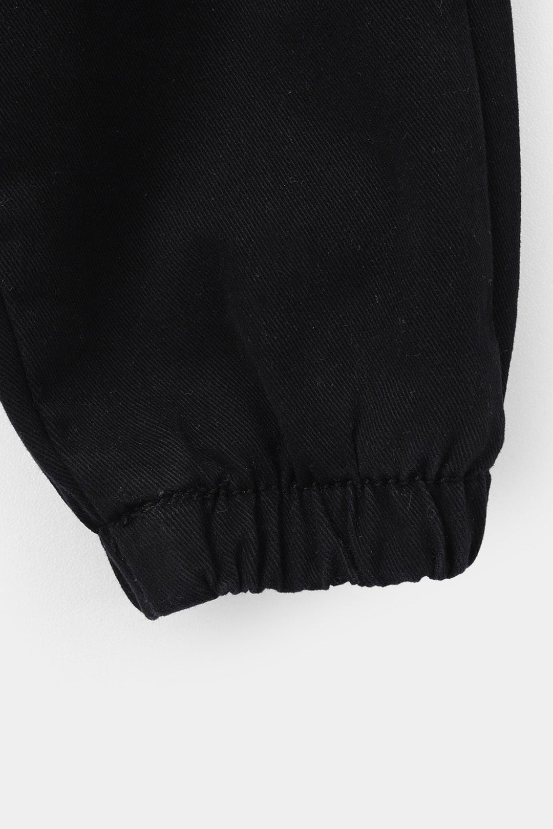 Infant Boys Cotton Twill Pants Basic Jogger - Black