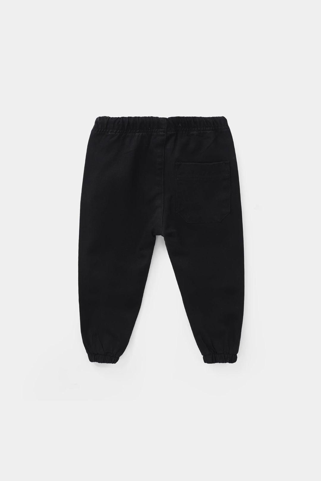 Infant Boys Cotton Twill Pants Basic Jogger - Black