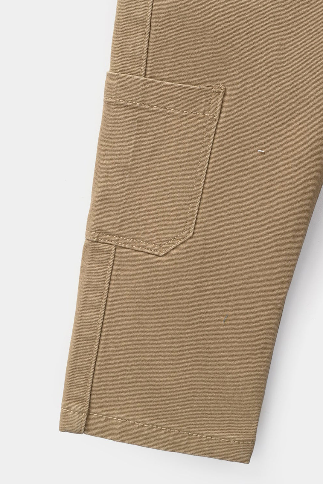 Infant Boys Cotton Twill Pants Cargo Style - Camel/Brown