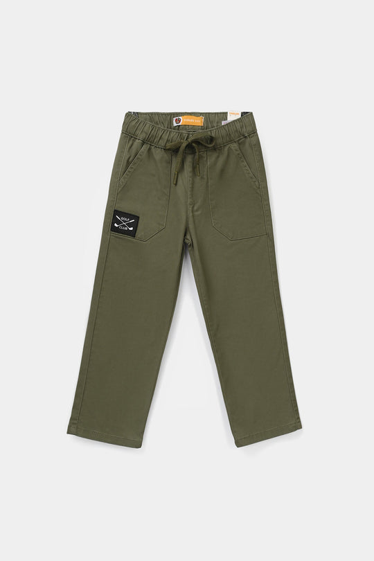 Boys Twill Pants Golf - Green