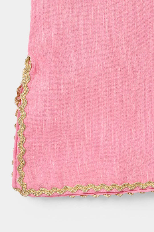 Infant Girls Poly Viscos 2Pcs Shingaar - Pink