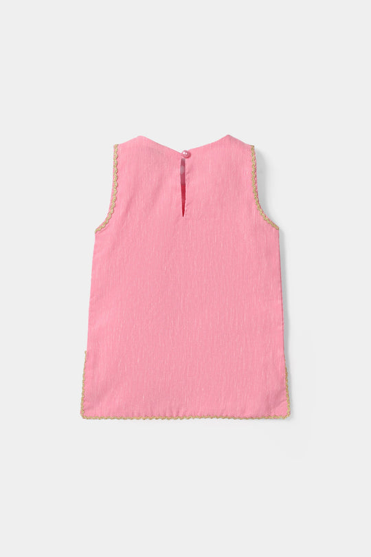 Infant Girls Poly Viscos 2Pcs Shingaar - Pink