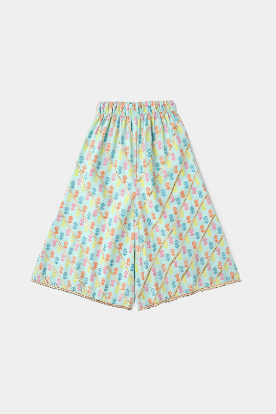 Infant Girls Poly Cambric 2Pcs Set (Dolly) - Mint Green