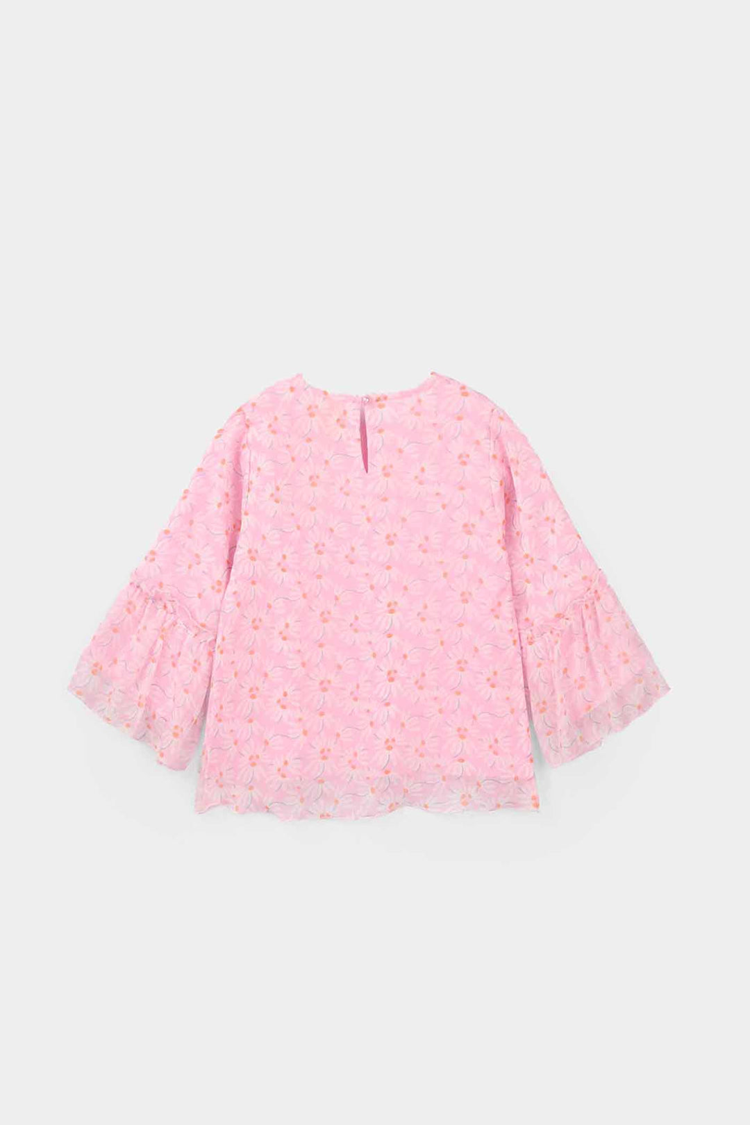 Infant Girls Chiffon Casual Top Pink Flamingo-PINK