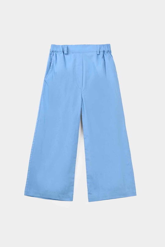 Girls Cotton Embroidered CO-Ord Set - Blue