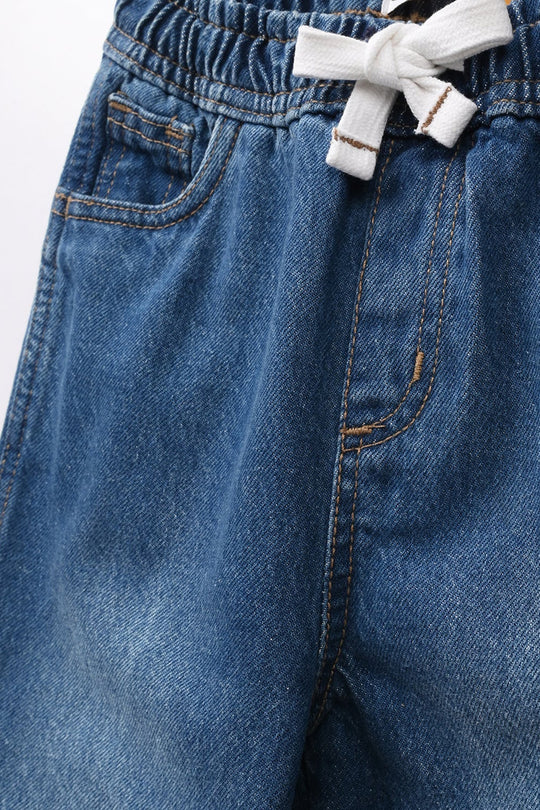 Boys Denim Stretch Pants (NYC SKATE) - Mid Blue