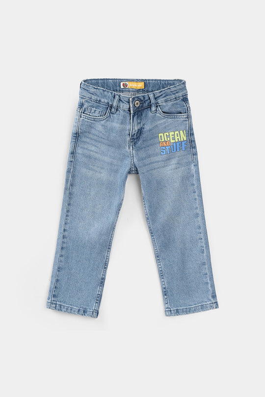 Boys Denim Stretch Pants (OCEAN & STUFF) - Light Blue