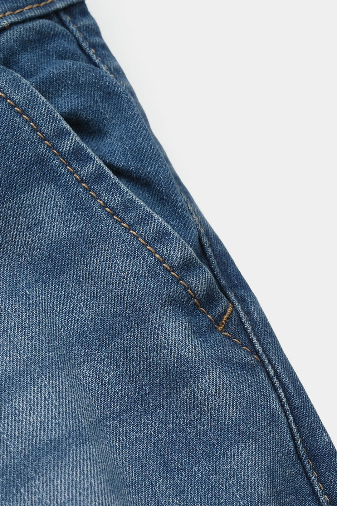 Boys Denim Stretch Pants - Mid Blue