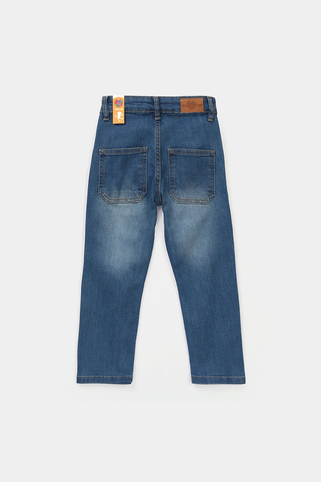 Boys Denim Stretch Pants - Mid Blue
