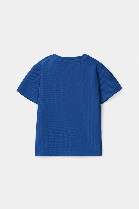 Infant Boys Poly Jersey Knitted Suit (CHAMPION) - Navy