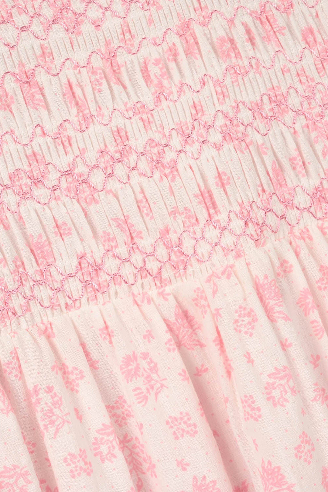 Girls Cotton Casual Frock Smoking-Pink