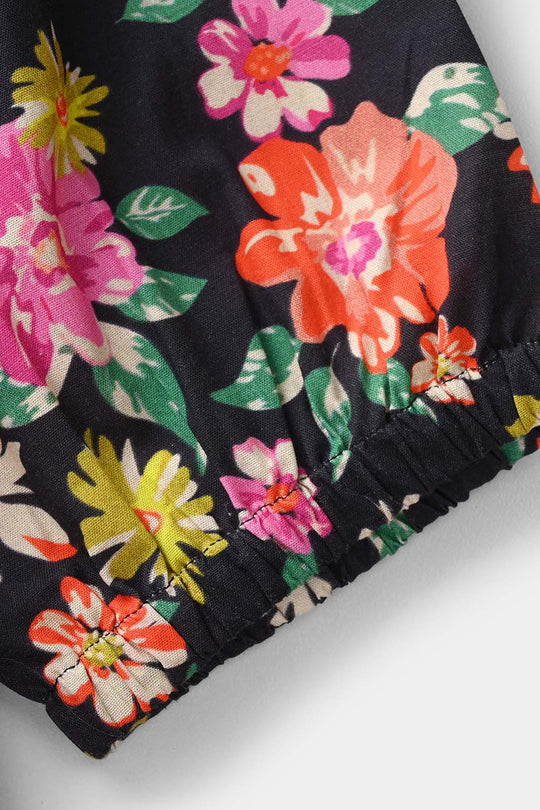 Girls Cotton Printed 2Pcs Raspberry - Multi