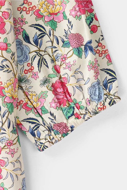 Girls Cotton Printed 2Pcs Flora - Multi