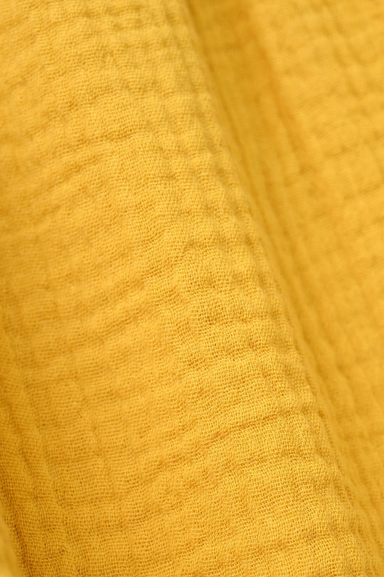 Infant Girls Cotton Casual Frock - Yellow