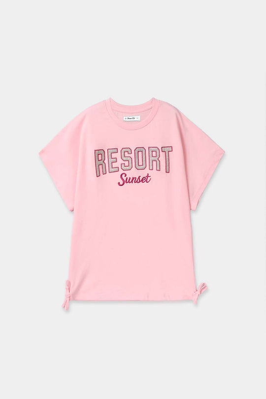 Teens Girls Cotton Jersey T-Shirt - Baby Pink