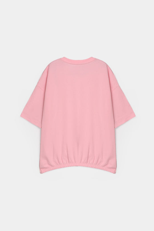 Girls Cotton Jersey T-Shirt (Barbie) - Pink