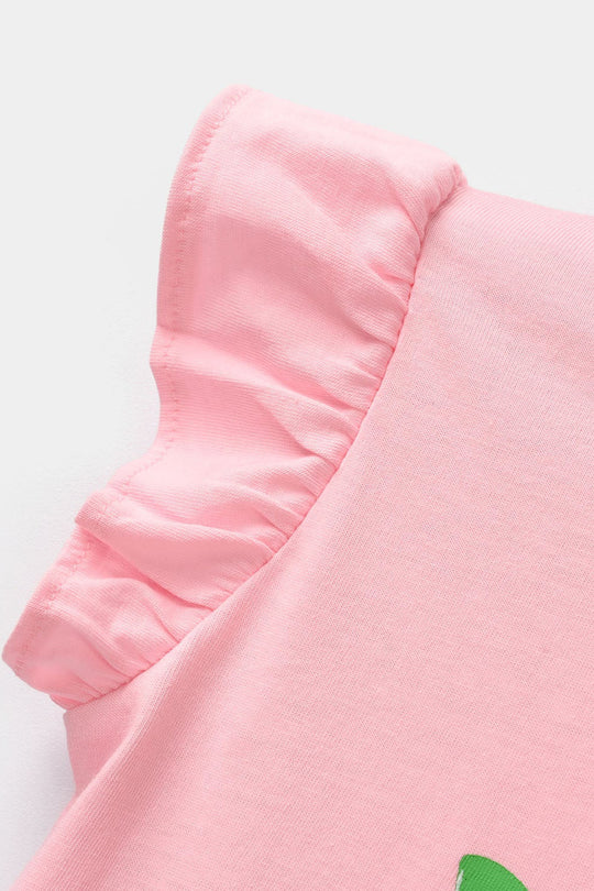 Infant Girls Cotton Jersey T-Shirt - Pink