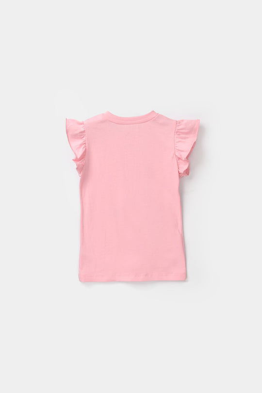 Infant Girls Cotton Jersey T-Shirt - Pink