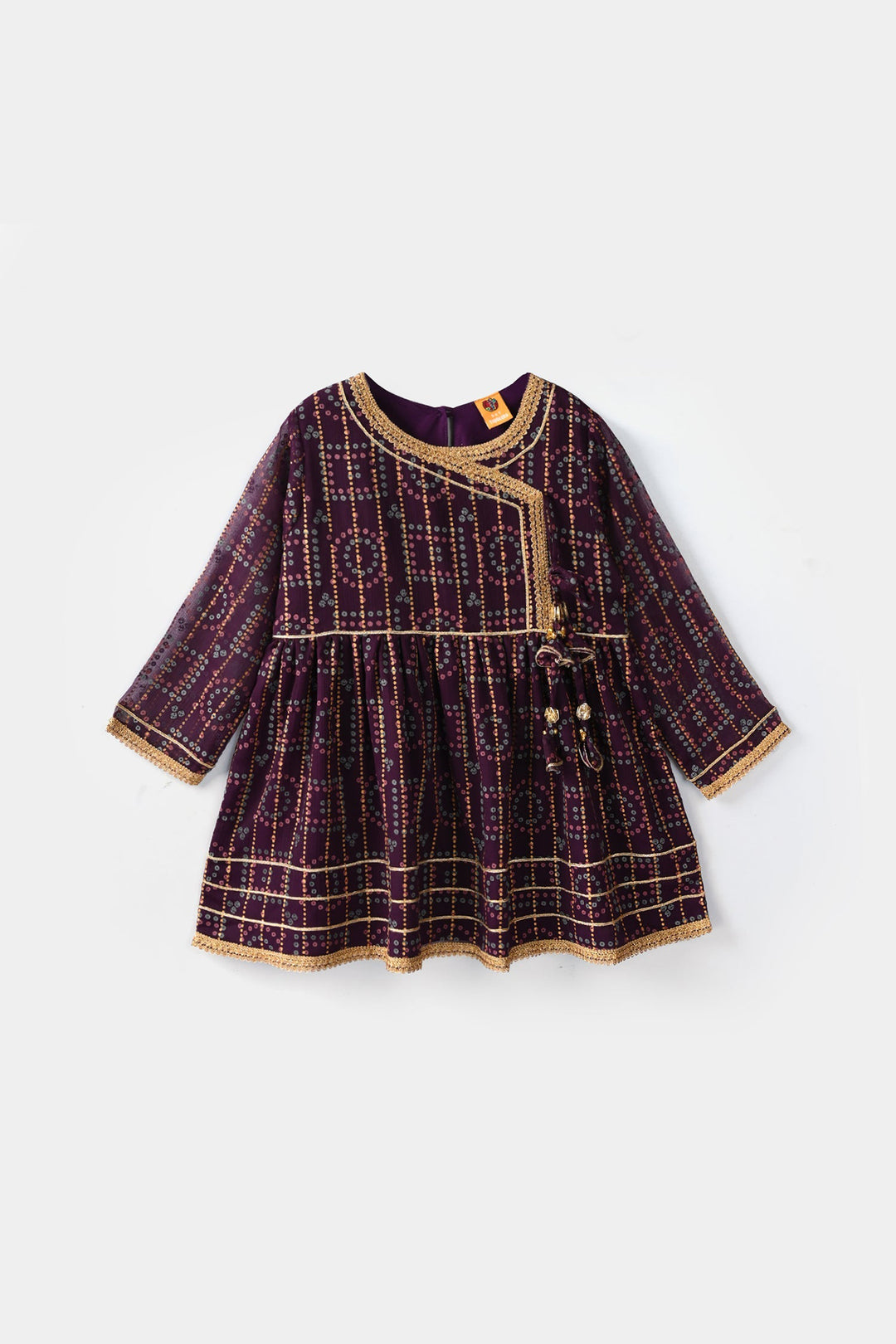 Girls Chiffon 3Pcs Sona Rani - Purple