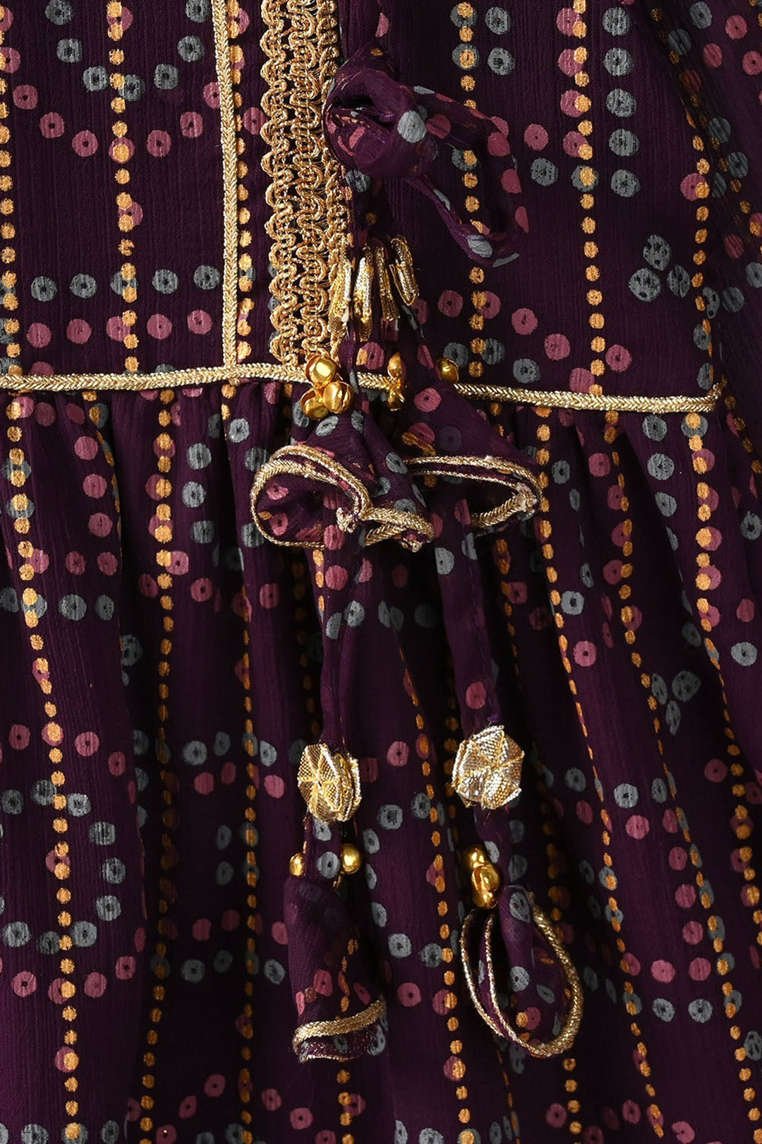Girls Chiffon 3Pcs Sona Rani - Purple