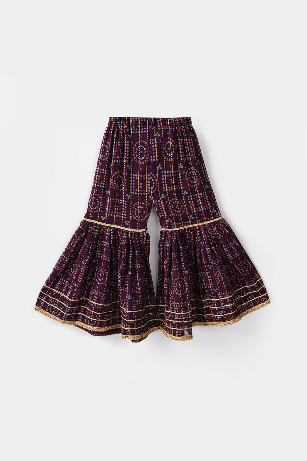 Girls Chiffon 3Pcs Sona Rani - Purple