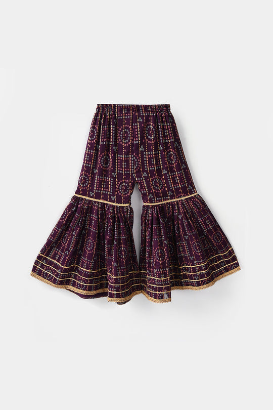 Girls Chiffon 3Pcs Sona Rani - Purple