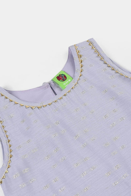 Infant Girls Jacquard 2-Pc Set (Gota Rani) - Lilac