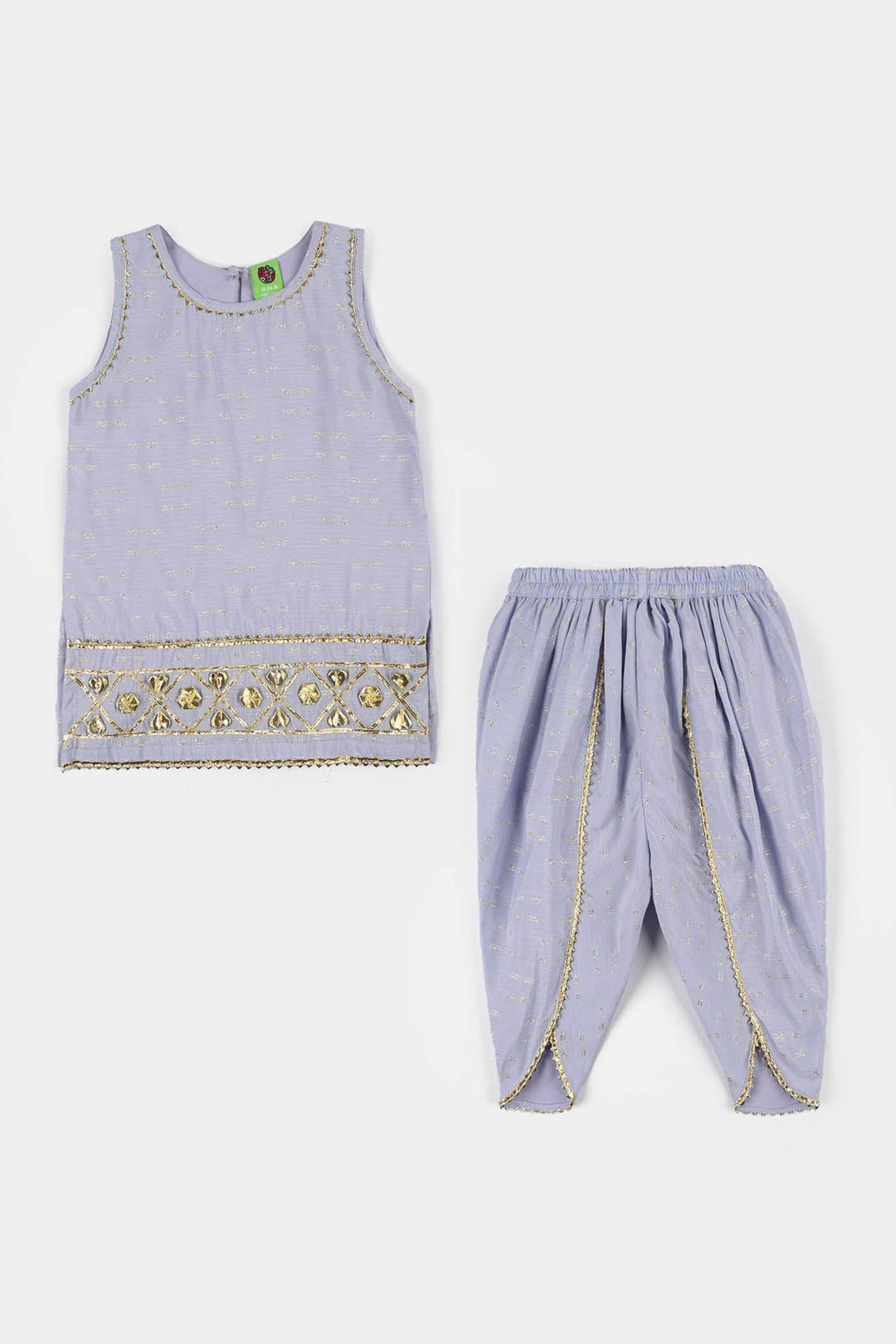 Infant Girls Jacquard 2-Pc Set (Gota Rani) - Lilac
