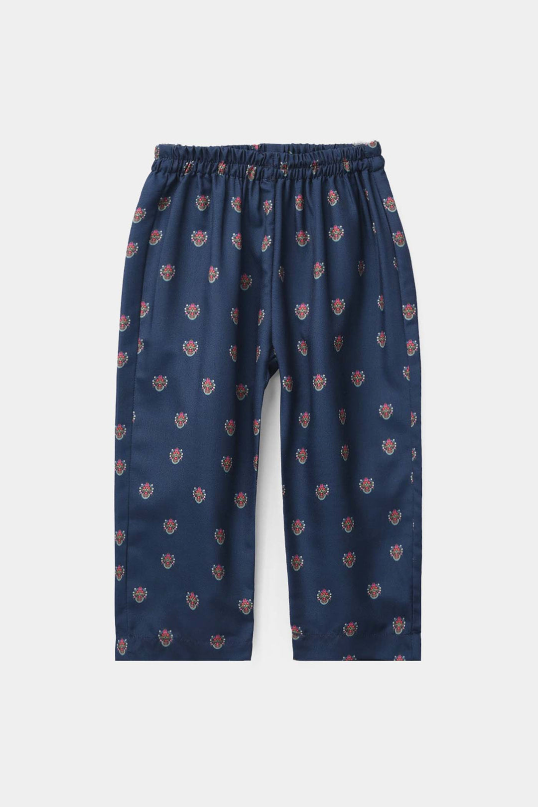 Infant Girls Poly Twill Printed 2Pcs - Blue