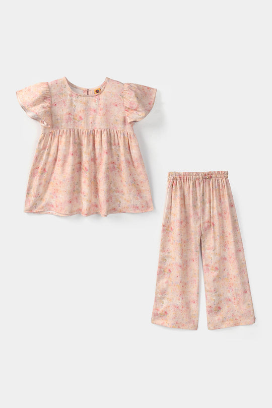 Girls Cotton CO-Ord Set - Multi