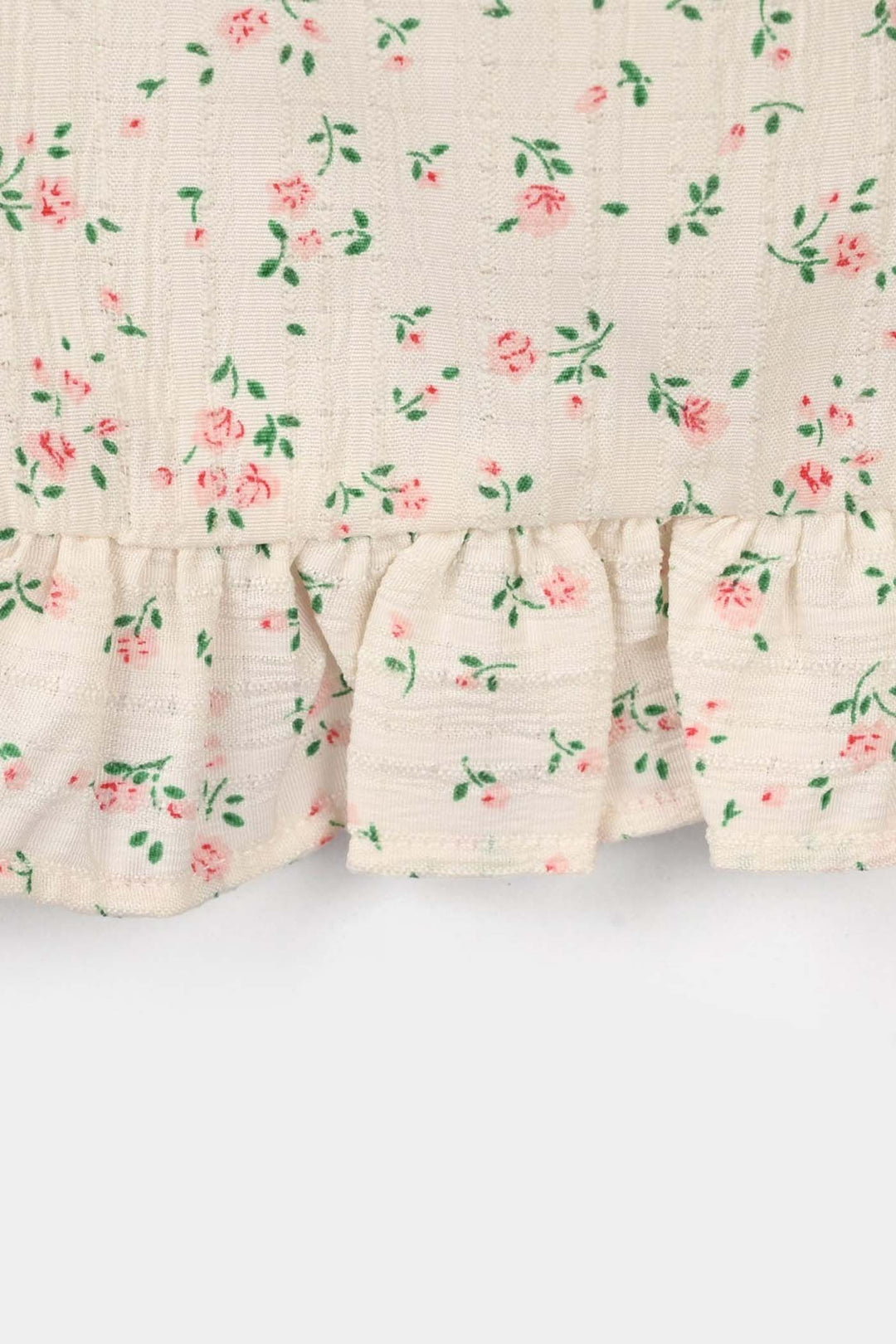 Girls Cotton Co-Ord Set (Midnight Flower) – Off White