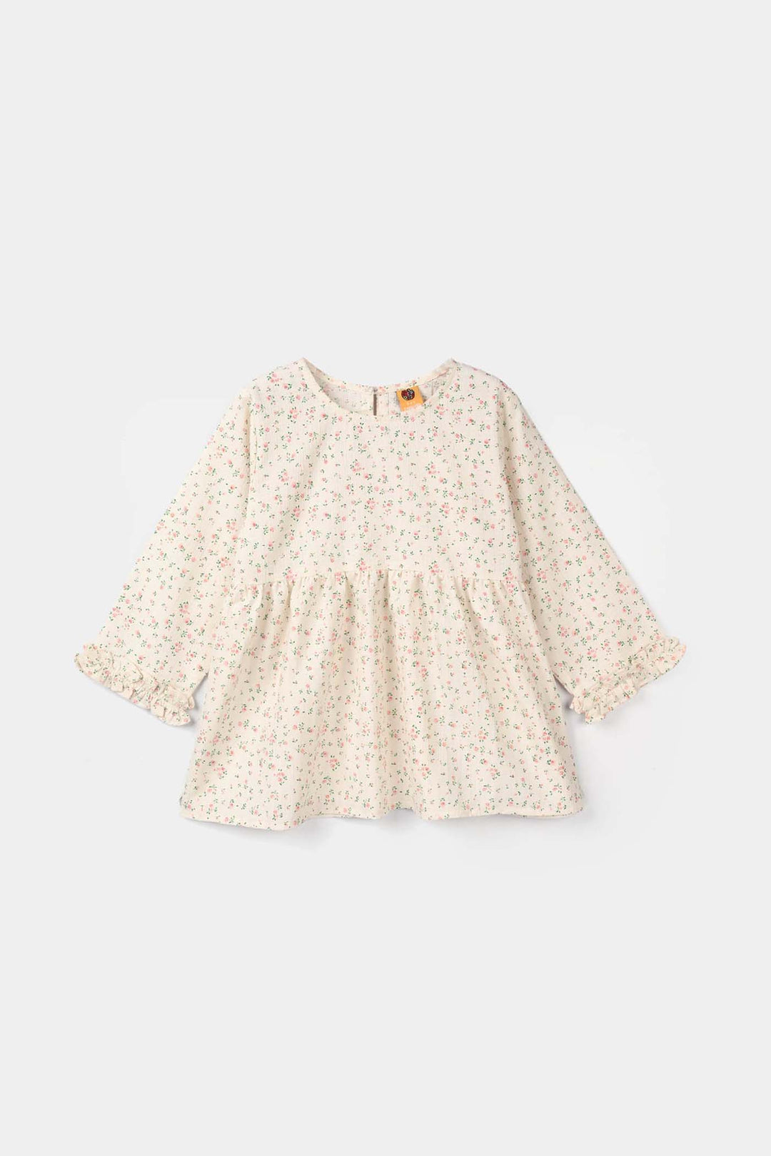Girls Cotton Co-Ord Set (Midnight Flower) – Off White