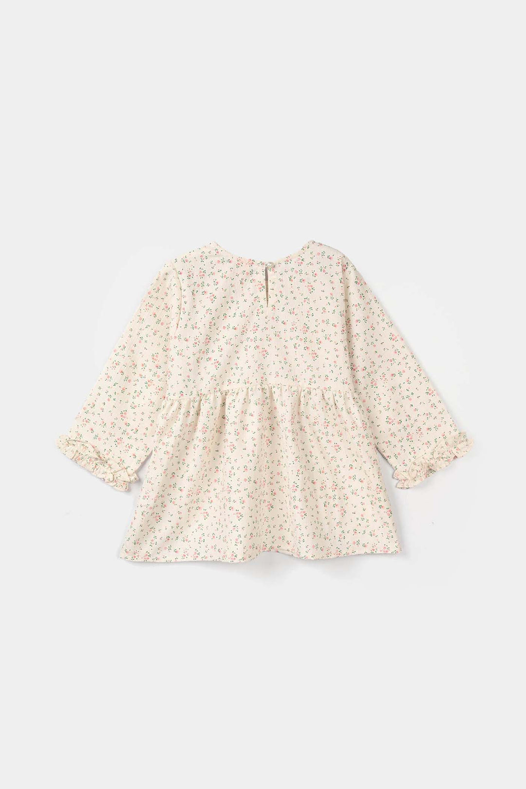 Girls Cotton Co-Ord Set (Midnight Flower) – Off White