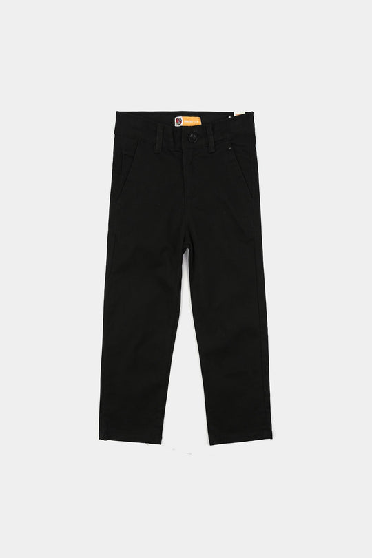 Boys Twill Pants Basic - Black