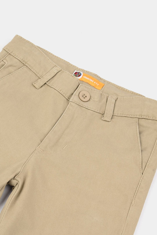 Boys Twill Pants Basic - Beige