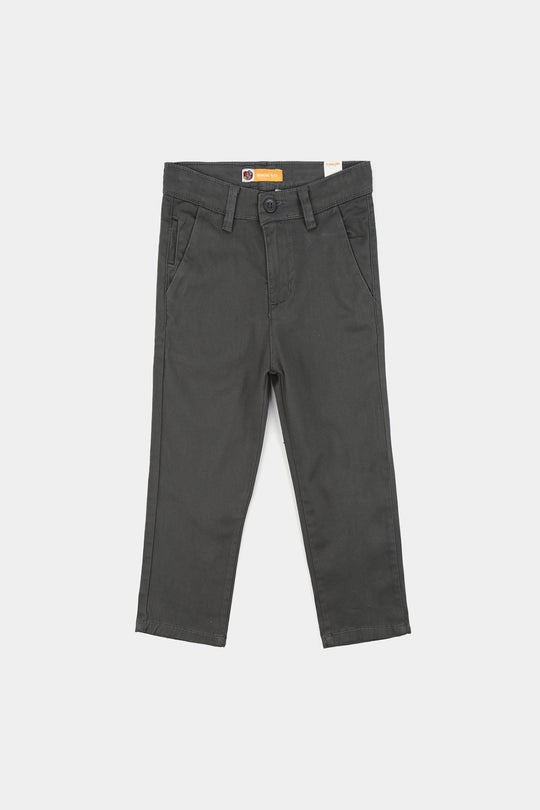 Boys Twill Pants Basic - Grey