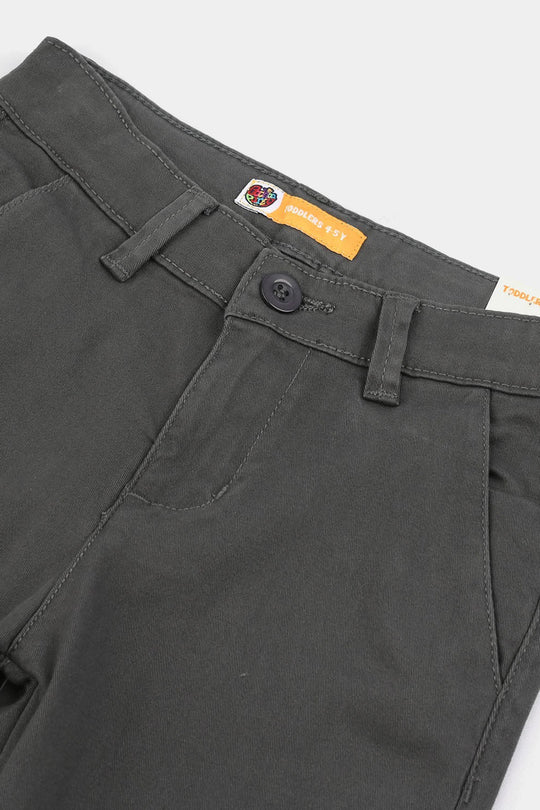 Boys Twill Pants Basic - Grey