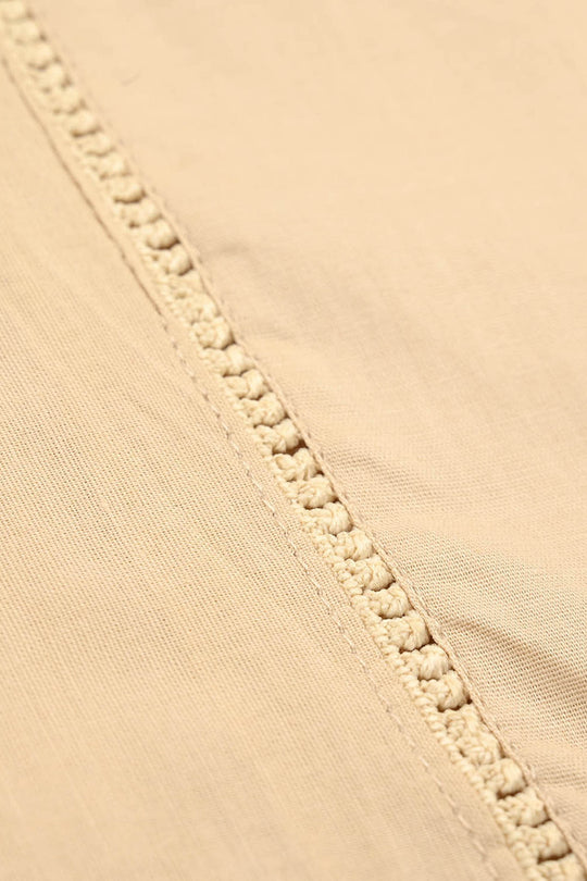 Girls Poplin 2Pcs Embroidered - Off White